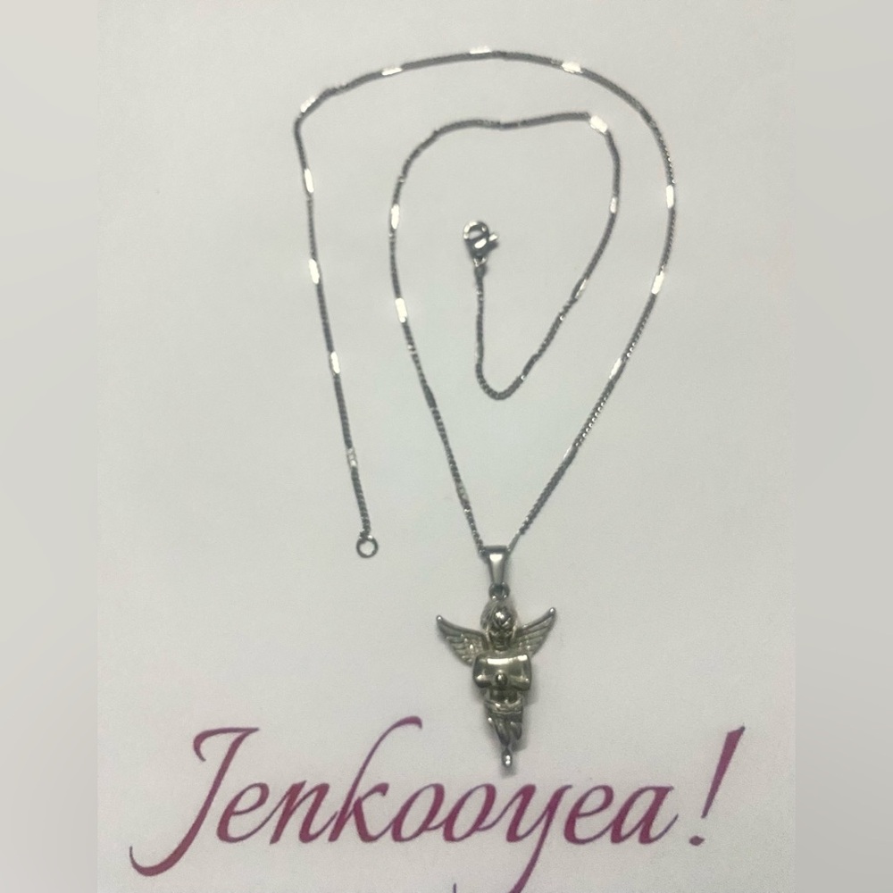 Silver Angel Pendant Necklace